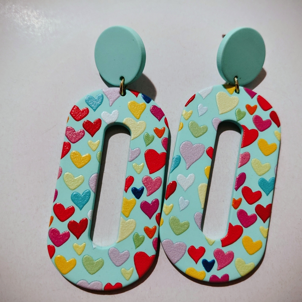 Colorful Heart Earrings